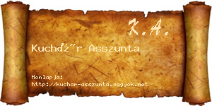 Kuchár Asszunta névjegykártya